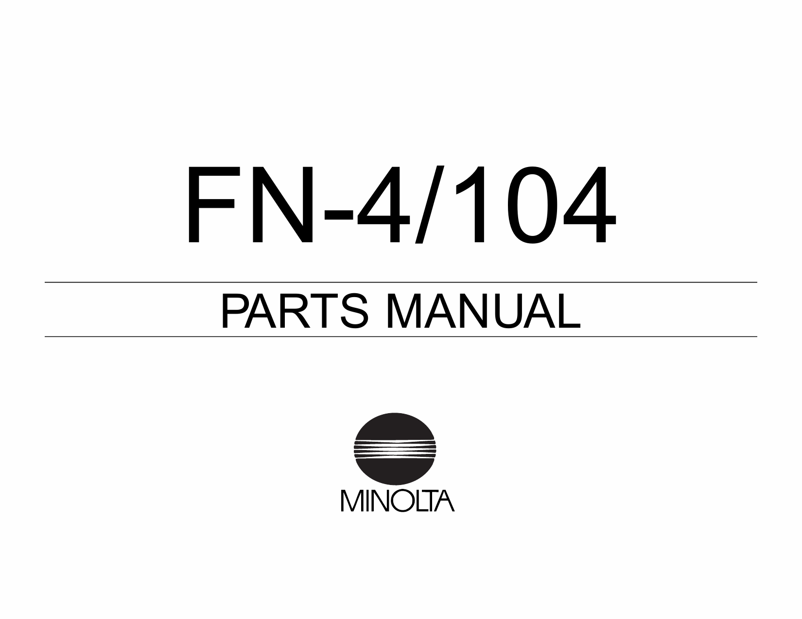 Konica-Minolta Options FN-4 104 Parts Manual-1